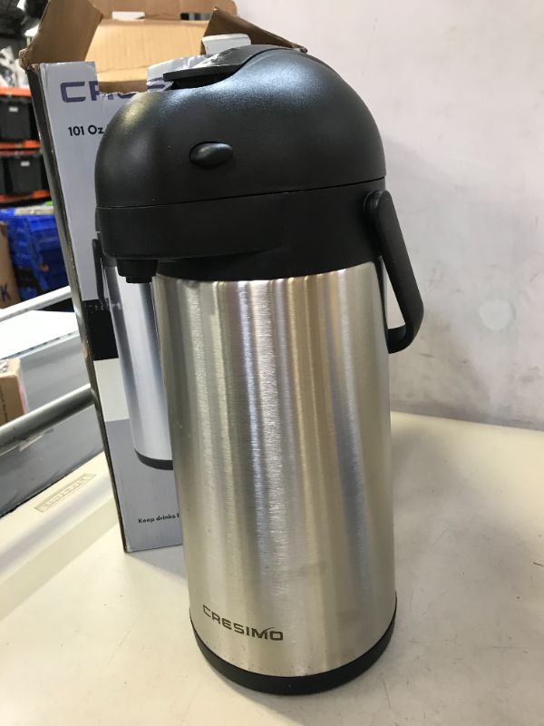 Photo 2 of CRESIMO 101 Oz Thermal Coffee Dispenser WATER SPOTS ON ITEM 