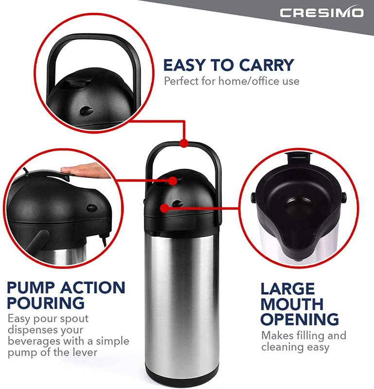 Photo 1 of CRESIMO 101 Oz Thermal Coffee Dispenser WATER SPOTS ON ITEM 