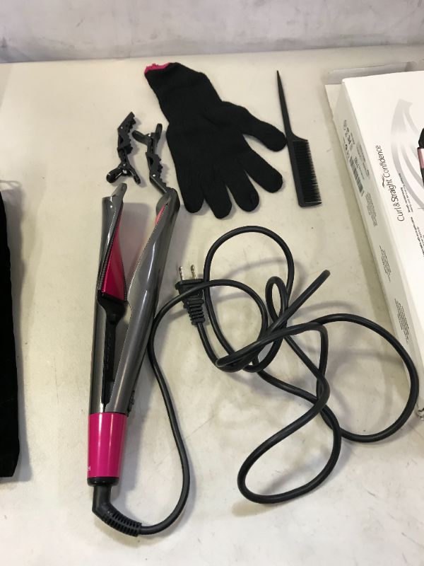 Photo 1 of MSTECH Hair Straightener and Curler 2 in 1 - Twisted Ceramic Flat Iron for Hair with Salon High Heat 450?- Hot Tool Curling Iron with Digital Display -Birthday Gifts for Women/Mom
