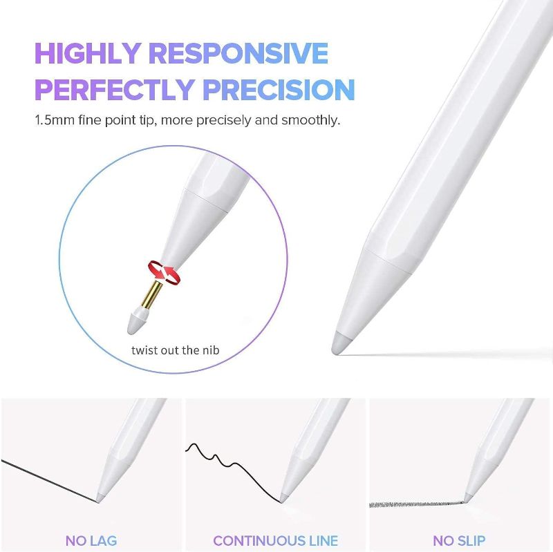 Photo 1 of Stylus Pen for iPad with Palm Rejection, Active Pencil Compatible with (2018-2021) Apple iPad Pro (11/12.9 Inch),iPad Air 3rd/4th Gen,iPad 6/7/8th Gen,iPad Mini 5th Gen for Precise Writing/Drawing
DAMAGES TO BOX, MISSING CHARGER 