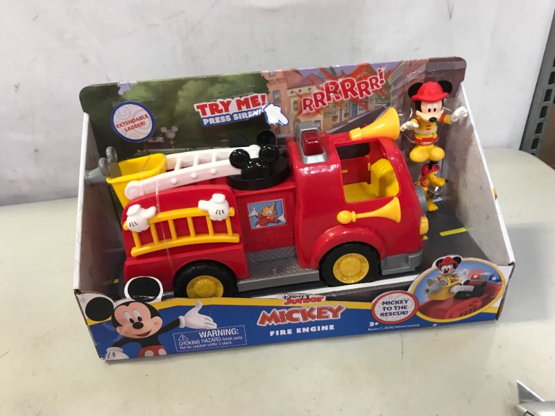 Photo 2 of Disney’s Mickey Mouse Mickey’s Fire Engine, Fire Truck Toy with Lights and Sounds, by Just Play
