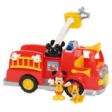 Photo 1 of Disney’s Mickey Mouse Mickey’s Fire Engine, Fire Truck Toy with Lights and Sounds, by Just Play
