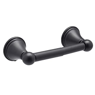 Photo 1 of Amazon Basics AB-BR809-FB Toilet Paper Holder-Modern, 1-Piece, 8.94 Inch, Flat Black