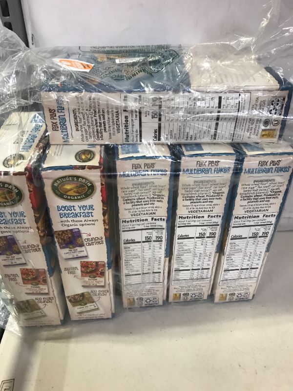 View 2 of Nature's Path Organic Flax Plus Multibran Flakes Cereal, 13.25 Ounce (Pack of 6), Non-GMO, 16g Whole Grains, with Omega-3 Rich Flax Seeds EXP JAN 12 2022