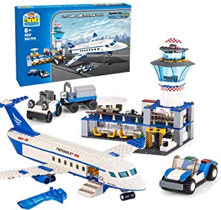 Photo 1 of City Airplane Station Building Kits Toys,STEM Building Sets for Kids, with Helicopter / Airport / Passenger / Lorry Truck / Car, Best Gift for 6-12 Boys Girls (652 Pieces) MINOR DAMAGES TO PACKAGING 
