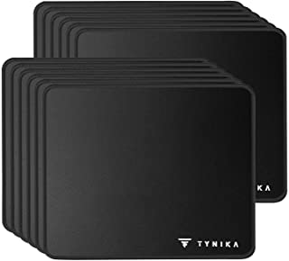 Photo 1 of TYNIKA 12 Pack Mouse Pad with Stitched Edge, Mousepad with Non-Slip Rubber Base, Washable Mousepads Bulk, Waterproof Mouse Pads for Laptop,Office,Home, 10.2x8.3x0.12inch Black
