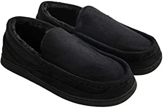 Photo 1 of FUNKYMONKEY Men's Micro Suede Moccasin Slippers with Warm Wool Lining House Shoes for Indoor/Outdoor SIZE 11