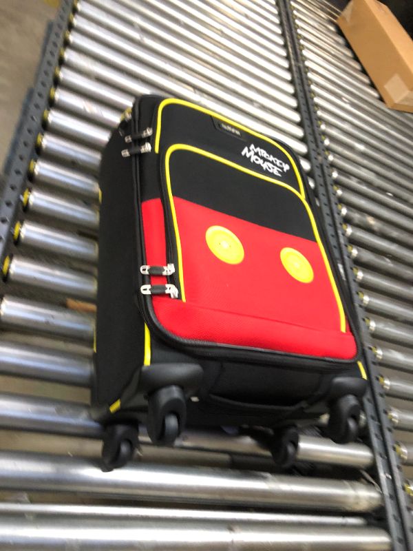 Photo 1 of American Tourister Disney Softside Luggage with Spinner Wheels, Mickey Mouse Pants, Checked-Medium 24-Inch
