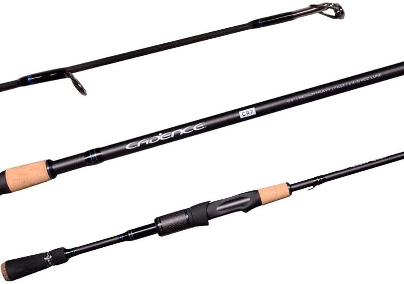 Photo 1 of Cadence CR7 Spinning Rod, Fishing Rod with 40 Ton Carbon,Fuji Reel Seat,Durable Stainless Steel Guides with SiC Inserts,Full Assortment of Lengths, Actions for Spinning Reels
