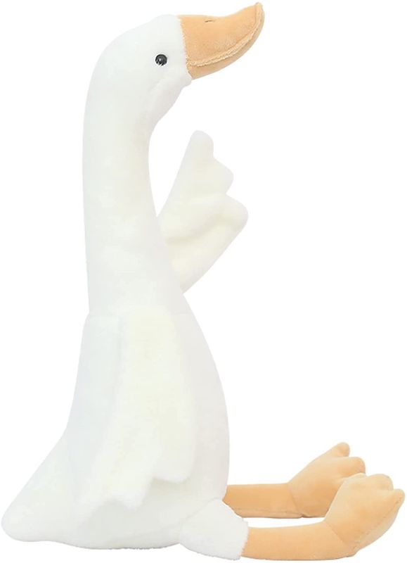 Photo 1 of 23.6" Goose Stuffed Animal, Simulation Soft Plush Cute Swan Stuffed Anima Doll for Boys Girls (White)
