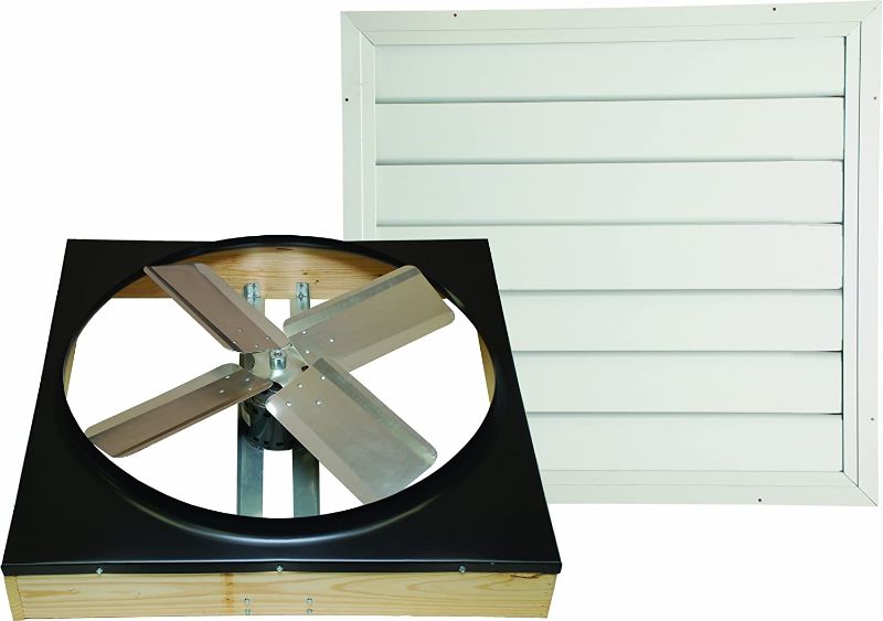 Photo 1 of Cool Attic CX302DDWT Direct Drive 2-Speed Whole House Attic Fan with Shutter, 30 Inch
