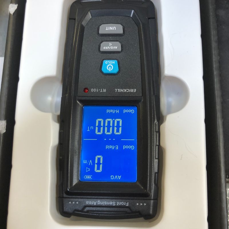 Photo 5 of ERICKHILL EMF Meter, Rechargeable Digital Electromagnetic Field Radiation Detector Hand-held Digital LCD EMF Detector, Great Tester for Home EMF Inspections, Office, Outdoor and Ghost Hunting
