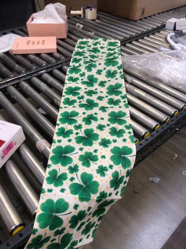 Photo 1 of four leaf clover center table runner 