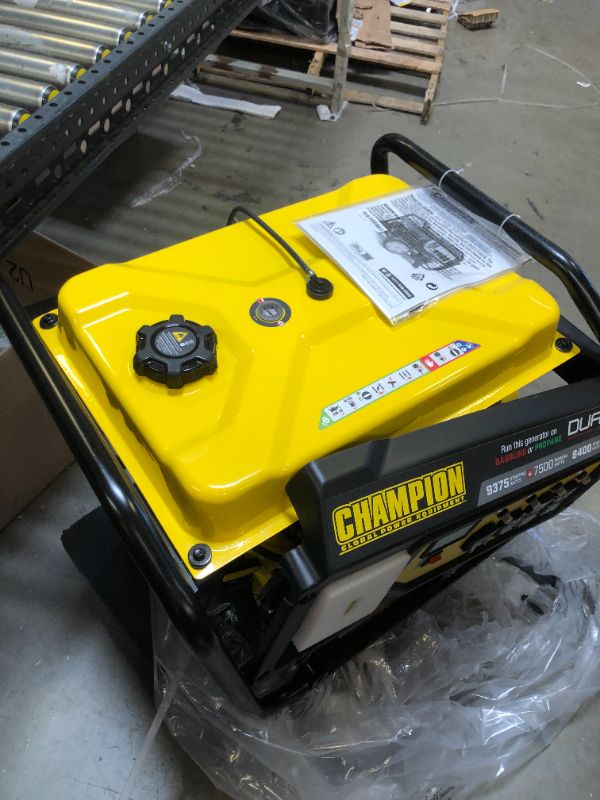Photo 8 of Champion Power Equipment 100891 9375/7500-Watt Dual Fuel Portable Generator, Electric Start
