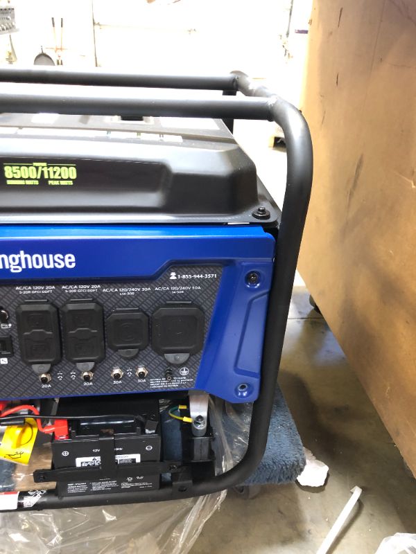 Photo 6 of Westinghouse Outdoor Power Equipment WGen9500DF Dual Fuel Portable Generator 9500 Rated and 12500 Peak Watts Gas or Propane Powered, Electric Start, Transfer Switch & RV Ready CARB Compliant

