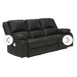 Photo 1 of Calderwell Collection 7710187 Reclining Power Sofa in Black Color
