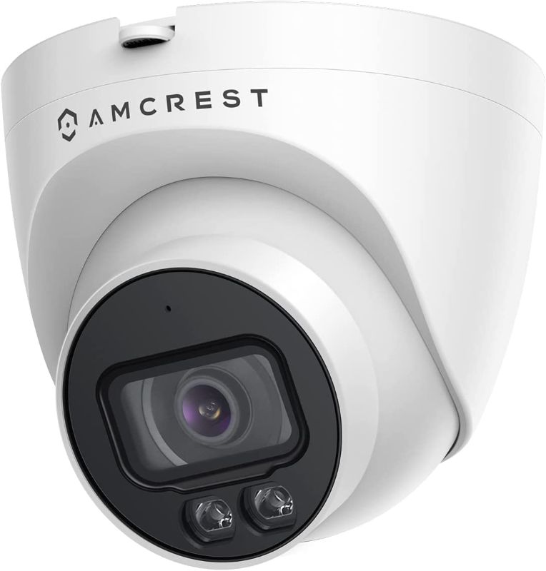 Photo 1 of Amcrest Night Color AI Turret IP PoE Camera w/ 98ft Full Color Nightvision, Security IP Camera Outdoor, Built-in Microphone, Human & Vehicle Detection, 98° FOV, 5MP@20fps IP5M-T1273EW-AI
