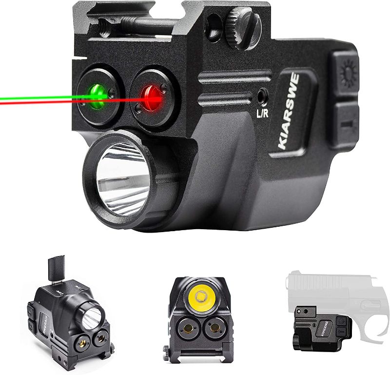 Photo 1 of Kiarswe Shockproof Laser Light Combo, 500 Lumens Green Laser Light Combo, Compact Laser Beam for Handgun, Red Green Laser Sights for Handguns, Red Green Laser for Pistol, Pistol Laser Light Combo
