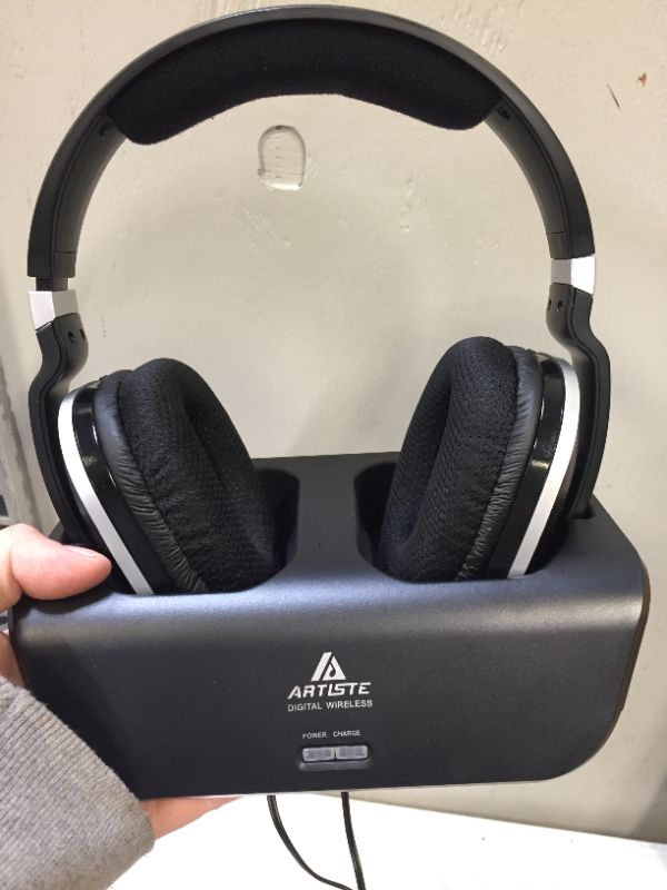 Photo 3 of Artiste Wireless TV Headphones Over Ear Headsets - Digital Stereo Headsets with 2.4ghz Rf Transmitter, Charging Dock, 100ft Wireless Range and Recharg
