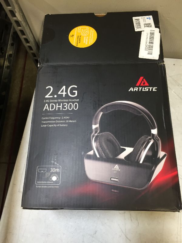 Photo 7 of Artiste Wireless TV Headphones Over Ear Headsets - Digital Stereo Headsets with 2.4ghz Rf Transmitter, Charging Dock, 100ft Wireless Range and Recharg
