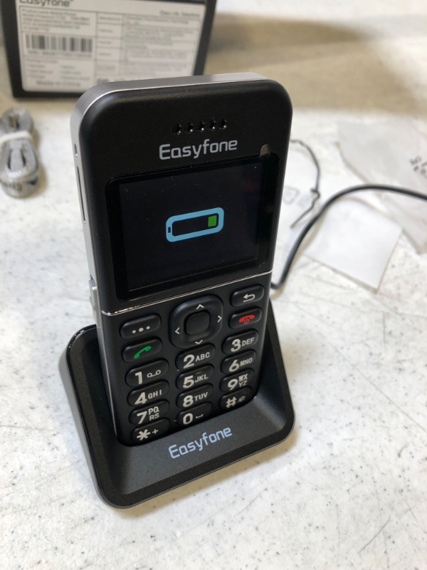 Photo 3 of Easyfone T100 4G LTE Unlocked Big Button Senior Cell Phone, SOS Button with GPS, Hearing Aid Compatible, 1500mAh Battery with Easy to Use Charging Cradle, FCC Certified.