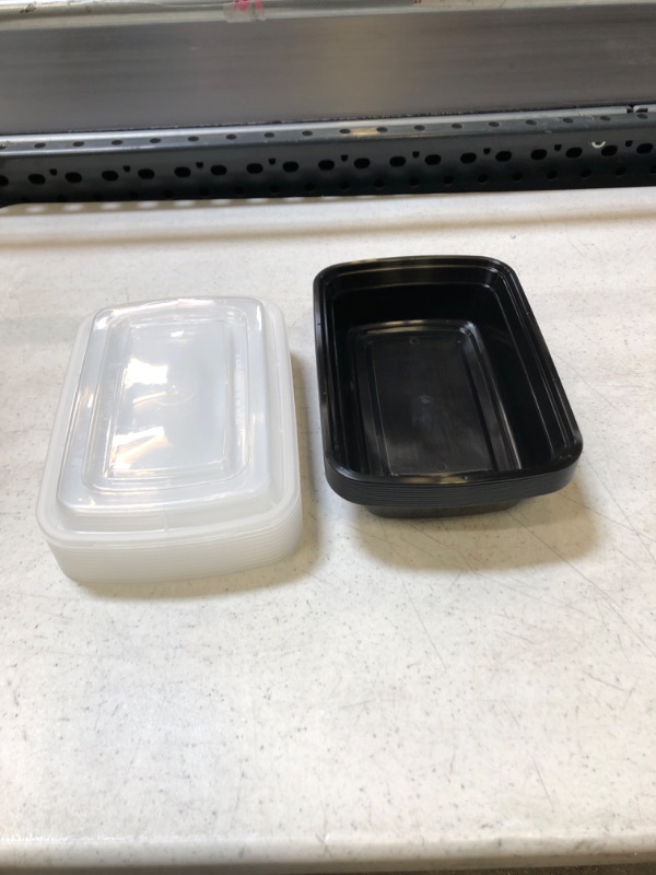 Photo 2 of 10 pack plastic meal prep containers - microwave safe 