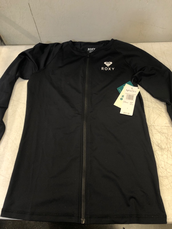 Photo 1 of -SIZE LARGE- Roxy Essentials Long Sleeve UPF 50 Zip Rashguard