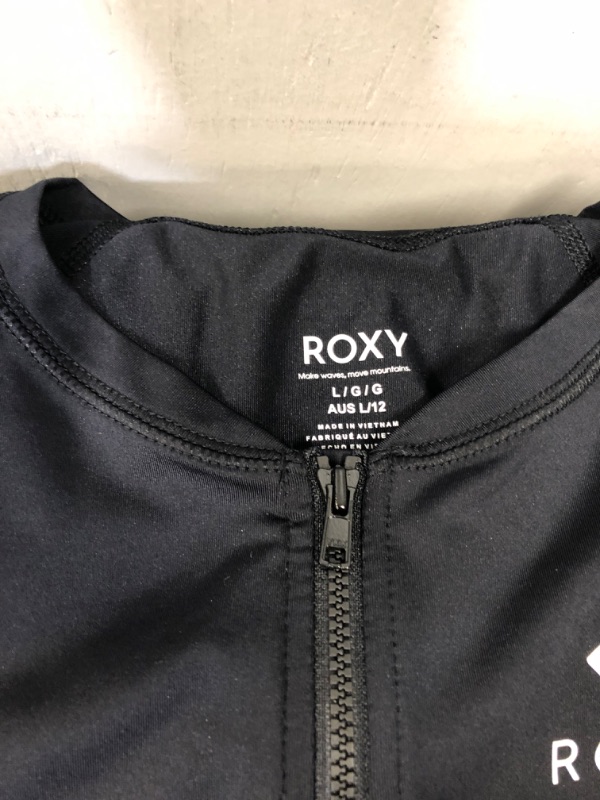 Photo 3 of -SIZE LARGE- Roxy Essentials Long Sleeve UPF 50 Zip Rashguard