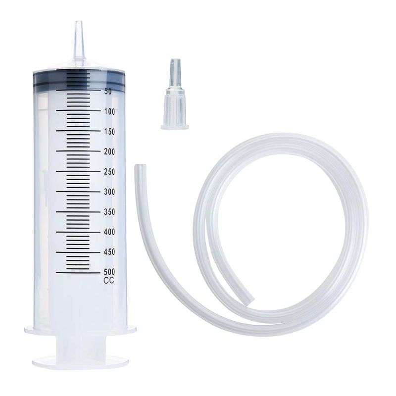 Photo 1 of 500ml Large Syringe with 27.6 Inch Tube, Sterile and Individual Sealed, Plastic Garden Syringe for Liquid, Paint, Epoxy Resin, Oil, Watering Plants, Refilling