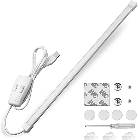 Photo 1 of Qooltek Portable USB 60LED 7W Reading Strips Craft Light Eye-care LED Desk Reading Lamp with Cool and Warm White Color Light Great for Craft Table, Pianos, Reading, Work Tables,DJ's, Music Stands