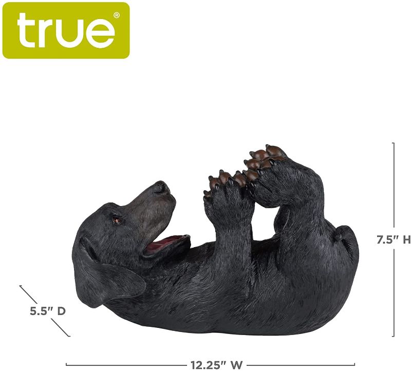 Photo 1 of True Lucky Lab Tabletop Wine Bottle Holder Countertop Centerpiece Labrador Kitchen Decor for Dog Lovers Barware Accessory Black
