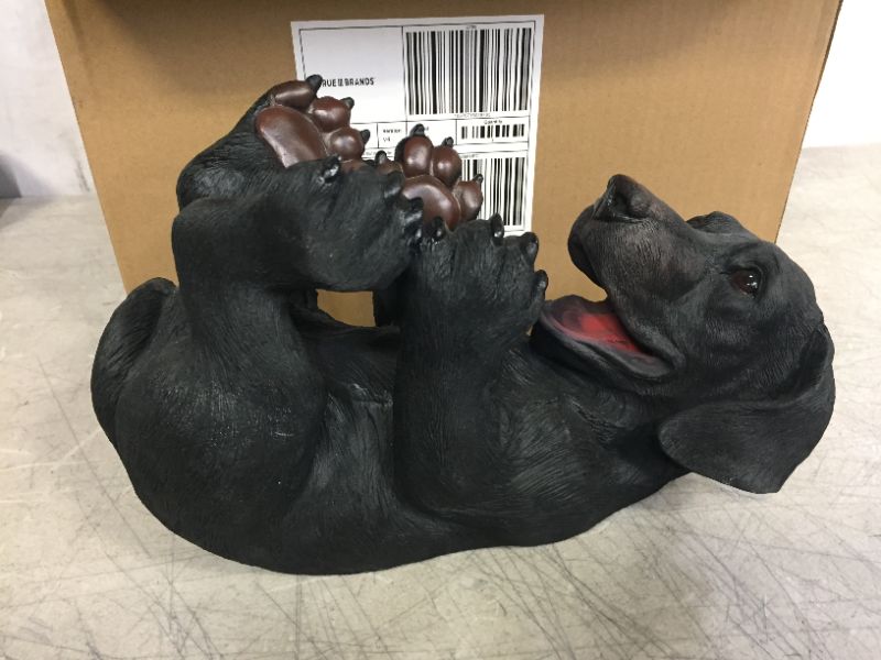 Photo 3 of True Lucky Lab Tabletop Wine Bottle Holder Countertop Centerpiece Labrador Kitchen Decor for Dog Lovers Barware Accessory Black
