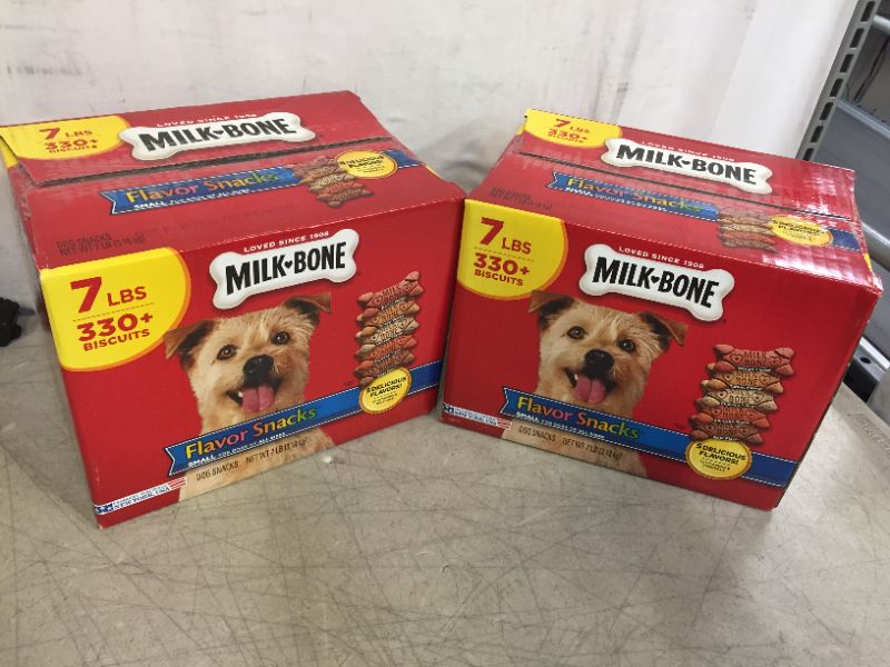 Photo 2 of 2 pack exp 05-07-2022 Milk-Bone Flavor Snacks Dog Biscuits - for Small/Medium-sized Dogs, 7-Pound each box
