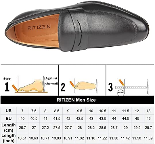 Photo 1 of Men's Slip on Oxford Dress Shoes Classic Handmade Calfskin Manufacturing More Compact, Choose The Right Size to Modify The Foot Shape ( SIZE: 13 ) 
