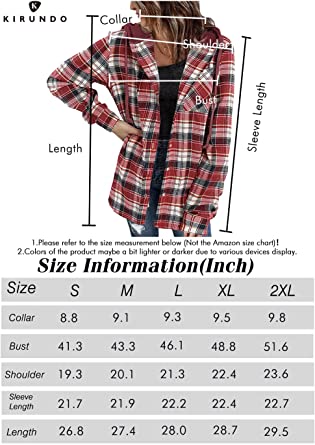 Photo 2 of KIRUNDO Women's Long Sleeve Plaid Hoodies Jacket Shirts Casual Loose Button Down Shacket Jacket Blouse Tops ( SIZE SMALL ) ( COLOR : GREEN ) 
