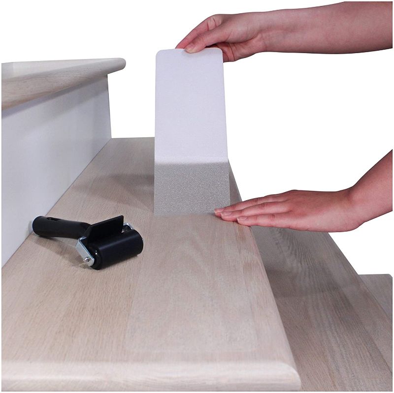Photo 1 of 32"x4" Non-Slip Stair Treads Tape (15-Pack) - Clear Anti-Slip Indoor Strips
