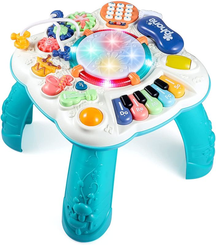 Photo 1 of BACCOW Baby Toys, Activity Table for Baby 6 to 12-18 Months, Learning Musical Toddler Toys for 1 2 3 Year Old Boys Girls Gifts (BATTERIES NOT INCLUDED)