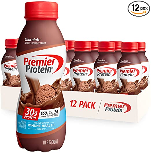 Photo 1 of -1 BOX- Premier Protein Shake 30g Protein 1g Sugar 24 Vitamins Minerals Nutrients to Support Immune Health, Chocolate, 12 Bottles 11.5 Fl Oz , BEST BY 12/03/21 