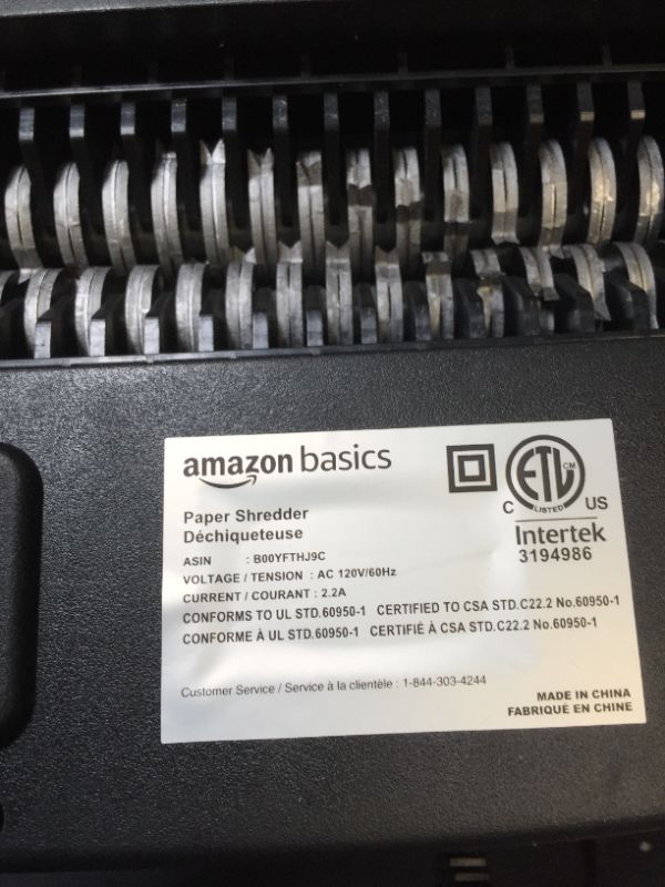 Photo 7 of AmazonBasics Cross Cut Shredder
