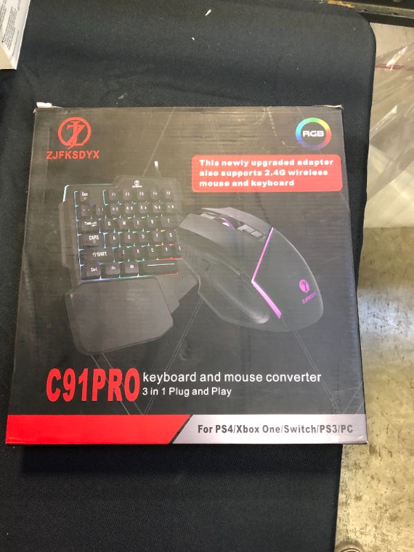 Photo 3 of ZJFKSDYX C91Pro Gaming Keyboard & Mouse for N-Switch/Xbox One/PS5/PS4/PS3
