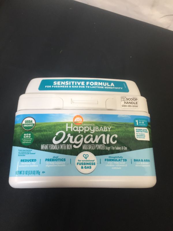 Photo 2 of HappyBaby Sensitive Organic Powder Infant Formula - 21oz --- EXP 04/2023

