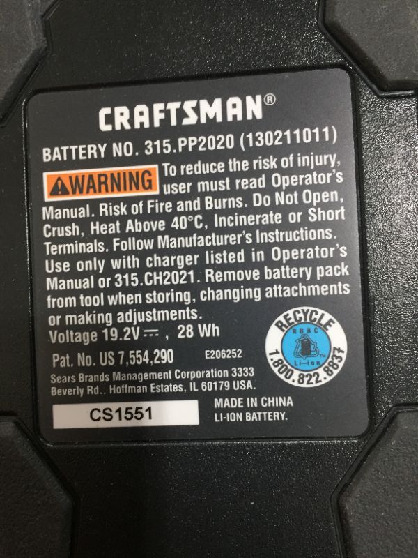 Photo 3 of CRAFTSMAN C3 19.2 VOLT 3/8 INCH DRILL DRIVER (BARE TOOL, NO CHARGER INCLUDED)