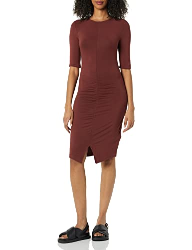 Photo 1 of Daily Ritual Women's Jersey Ruched Front Half-Sleeve Dress, Size Large