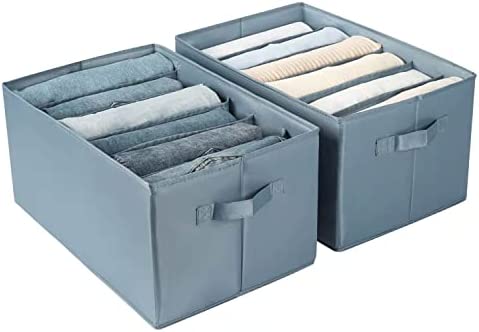 Photo 1 of 2PCS Wardrobe Clothes Organizer? Oversized Fapazee Drawer Organizers for Clothing? Washable Closet Drawer Organizers? Jeans Compartment Storage Box? Drawer Organizer Clothes