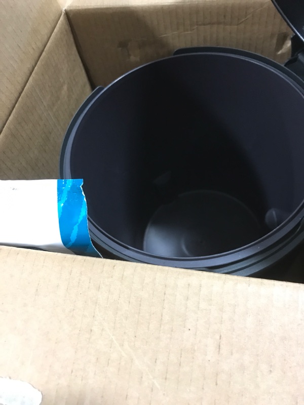 Photo 1 of Brabantia New Icon Step On Soft Closing Kitchen Garbage/Trash Can, 1.3 Gal, Matt Black Matt Black 1.3 Gal