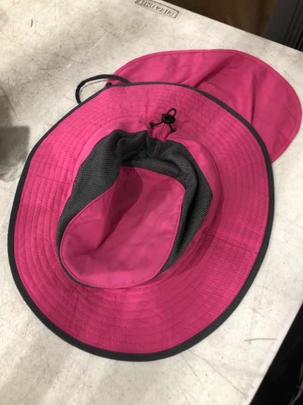 Photo 2 of Camptrace Sun Hat for Women Wide Brim Hiking Hat Sun Protection Hat with Neck Flap UPF 50+
