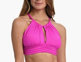 Photo 1 of High Neck Midkini Bikini Swimsuit Top SIZE 12