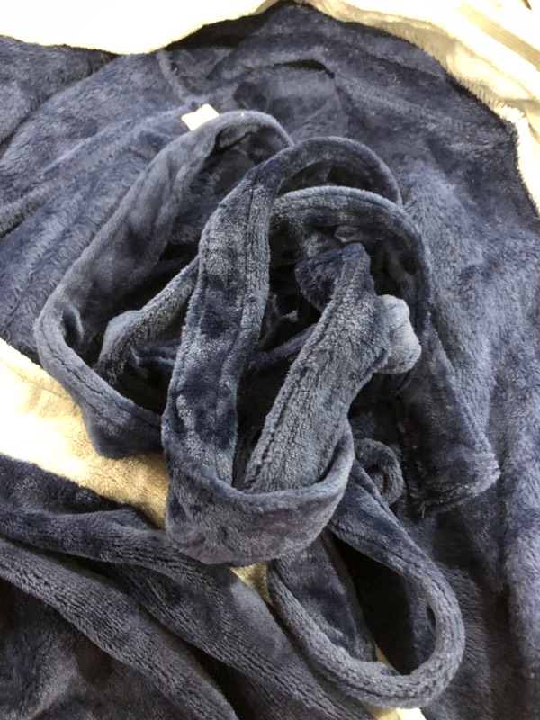 Photo 4 of  Men's Soft Fleece Plush Robe Full Length Long Bathrobe XL
