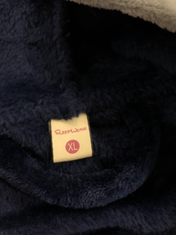 Photo 3 of  Men's Soft Fleece Plush Robe Full Length Long Bathrobe XL
