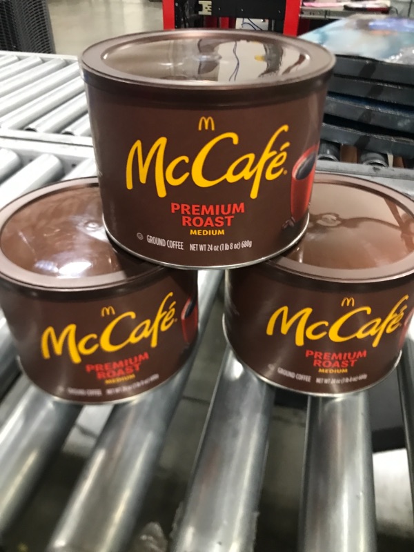 Photo 2 of (3 PACK) McCafé Premium Medium Roast Ground Coffee (24 oz Canister)
